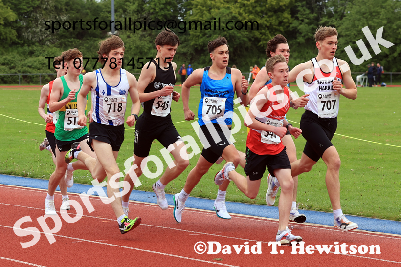 1500 metres, 2026 North Eastern Track and Field Champs, Shildon, County Durham. Photo: David T. Hewitson/Sports for All Pics